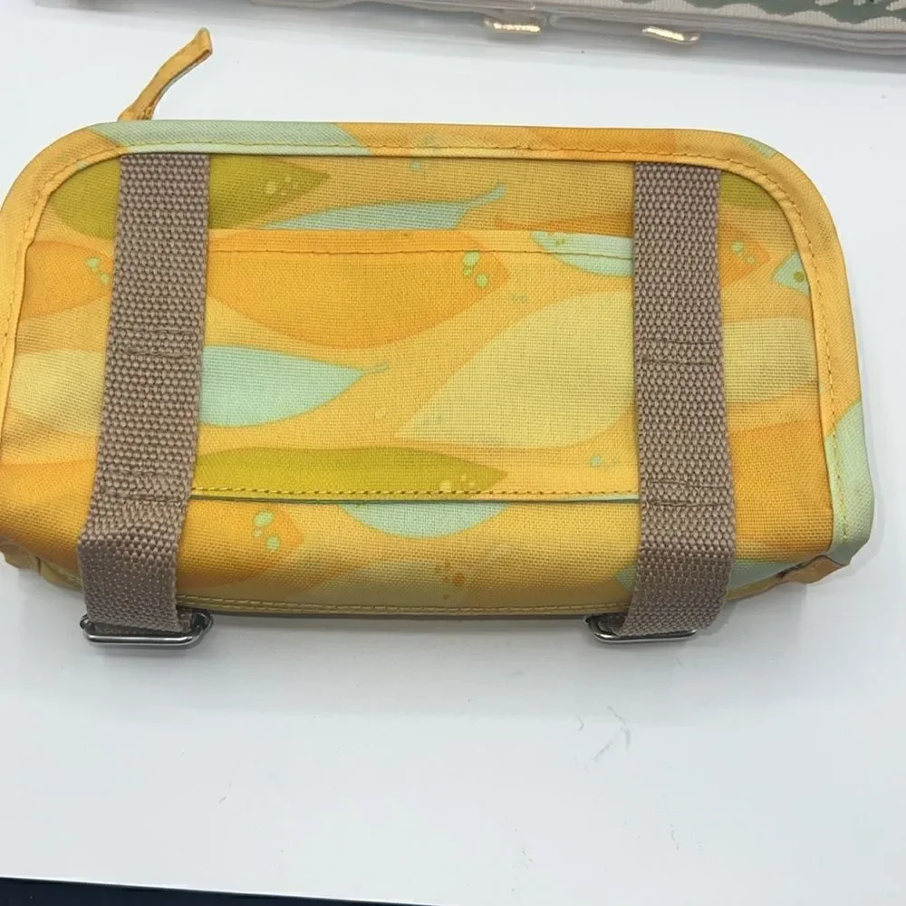 PO CAMPO Yellow Six Corners Wristlet Bicycle Stroller Clip Bag
